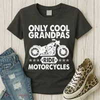 Only Cool Grandpas Ride Motorcycles Women's T-Shirt thumb 3