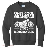 Only Cool Grandpas Ride Motorcycles Kids Sweatshirt thumb 0