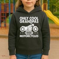 Only Cool Grandpas Ride Motorcycles Kids Hoodie thumb 3