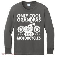 Only Cool Grandpas Ride Motorcycles Kids Long Sleeve Shirt thumb 0