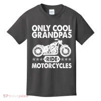 Only Cool Grandpas Ride Motorcycles Kids T-Shirt thumb 0