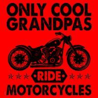 Only Cool Grandpas Ride Motorcycles Santa Hat thumb 1