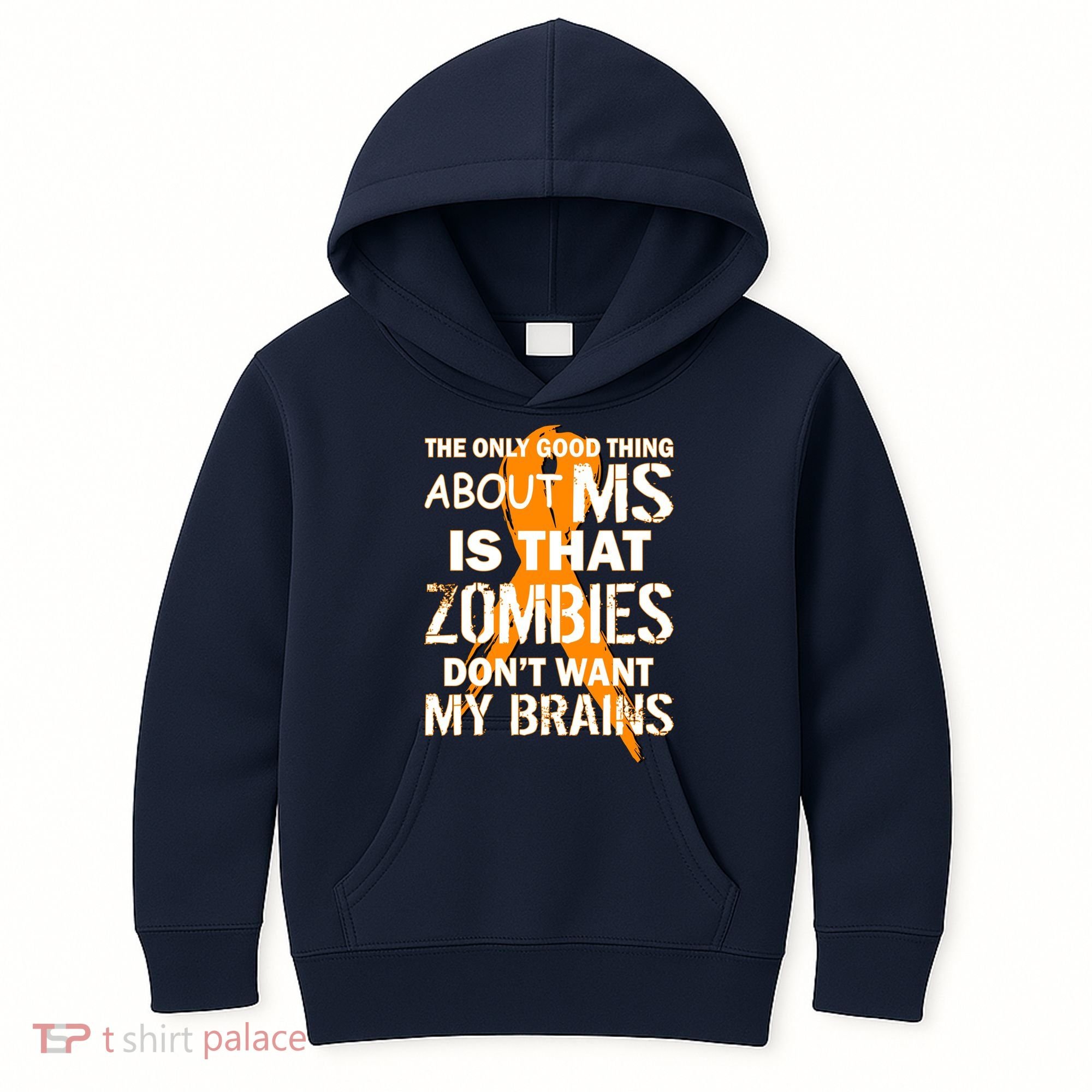 Only Good Thing About MS Zombies Don't Want My Brains Kids Hoodie