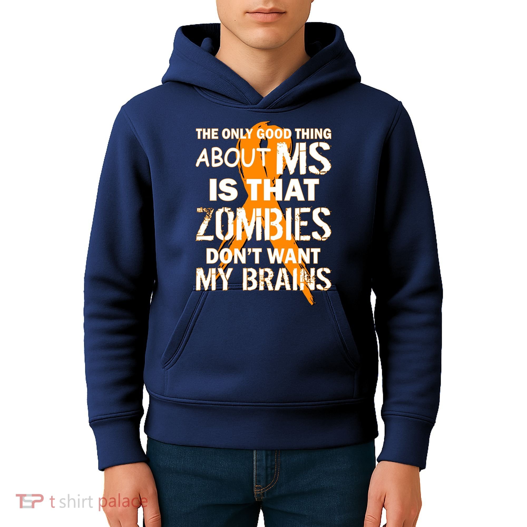 Only Good Thing About MS Zombies Don't Want My Brains Kids Hoodie