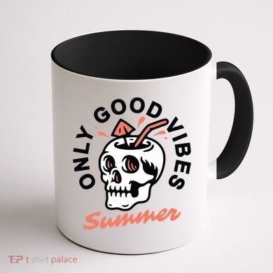 Only Good Vibes Summer Coffee Mug back