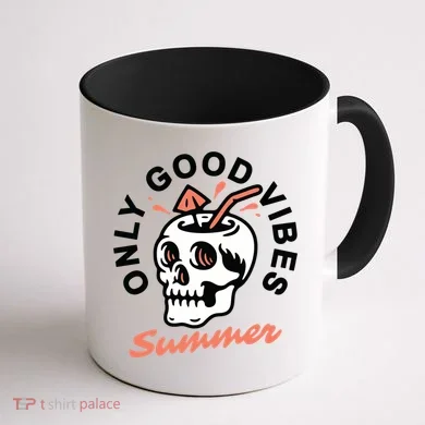 Only Good Vibes Summer Coffee Mug back