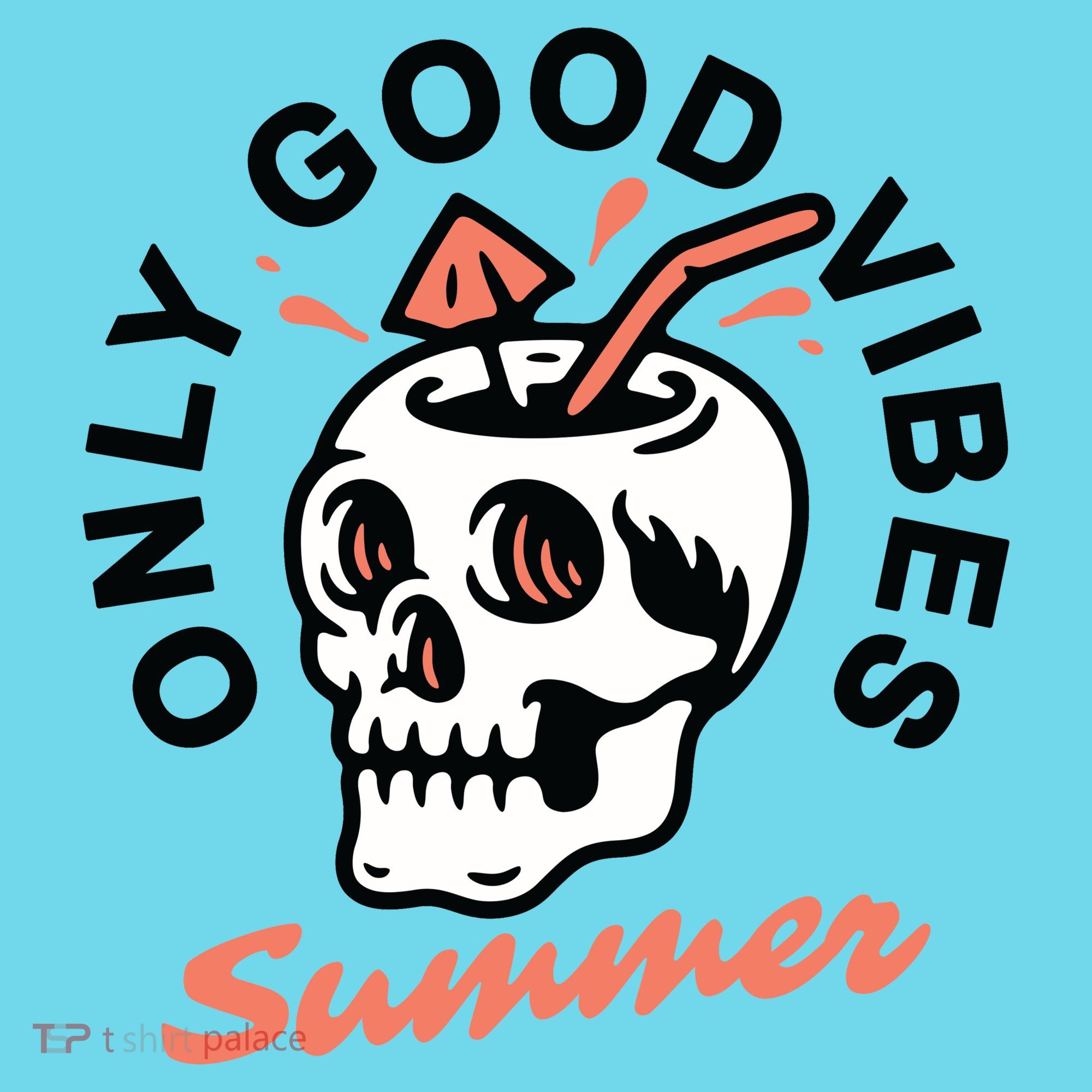 Only Good Vibes Summer Button
