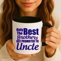 Only The Best Brother Get Promoted To Uncle New Baby Coffee Mug thumb 3