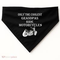 Only The Coolest Grandpas Ride Motorcycles Bike USA-Made Doggie Bandana thumb 0