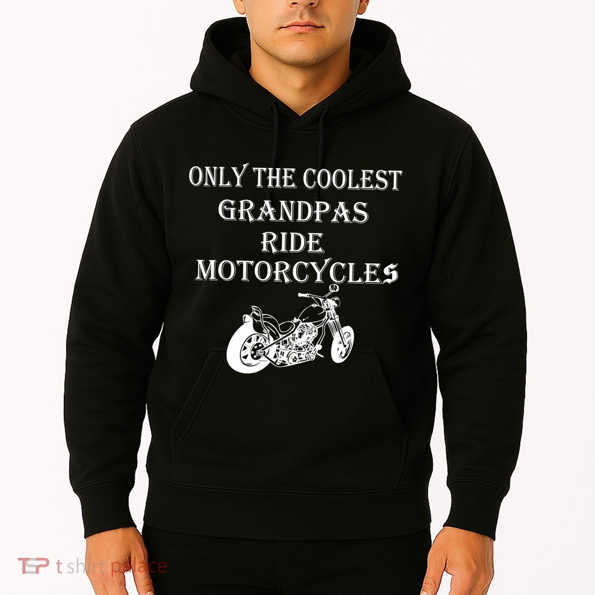 Only The Coolest Grandpas Ride Motorcycles Bike Hoodie