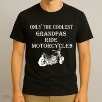 Only The Coolest Grandpas Ride Motorcycles Bike T-Shirt thumb 3