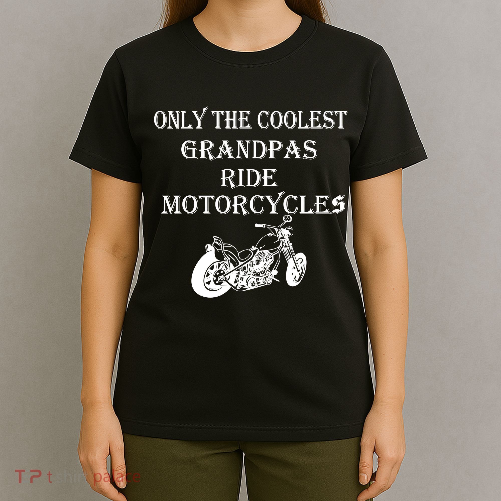 Only The Coolest Grandpas Ride Motorcycles Bike T-Shirt