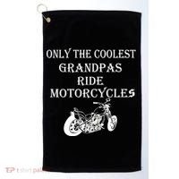 Only The Coolest Grandpas Ride Motorcycles Bike Golf Towel thumb 0
