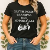 Only The Coolest Grandpas Ride Motorcycles Bike Women's T-Shirt thumb 2