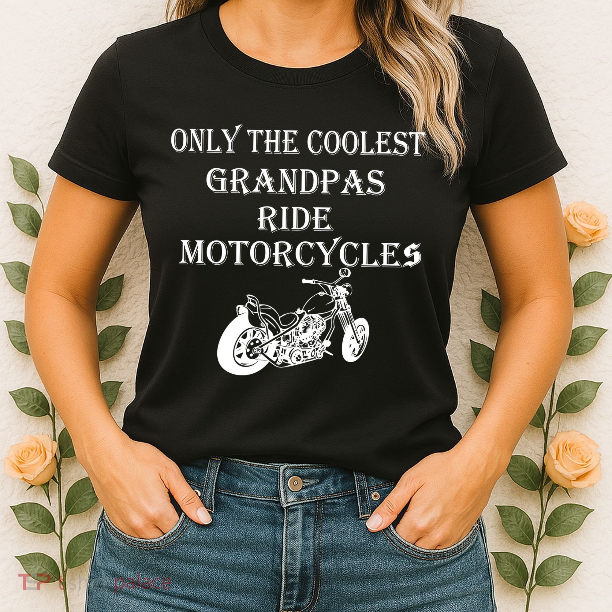 Only The Coolest Grandpas Ride Motorcycles Bike Women's T-Shirt
