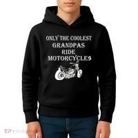 Only The Coolest Grandpas Ride Motorcycles Bike Kids Hoodie thumb 4
