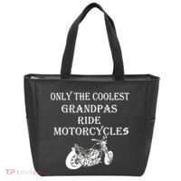 Only The Coolest Grandpas Ride Motorcycles Bike Tote Bag thumb 0