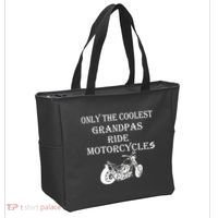 Only The Coolest Grandpas Ride Motorcycles Bike Tote Bag thumb 2