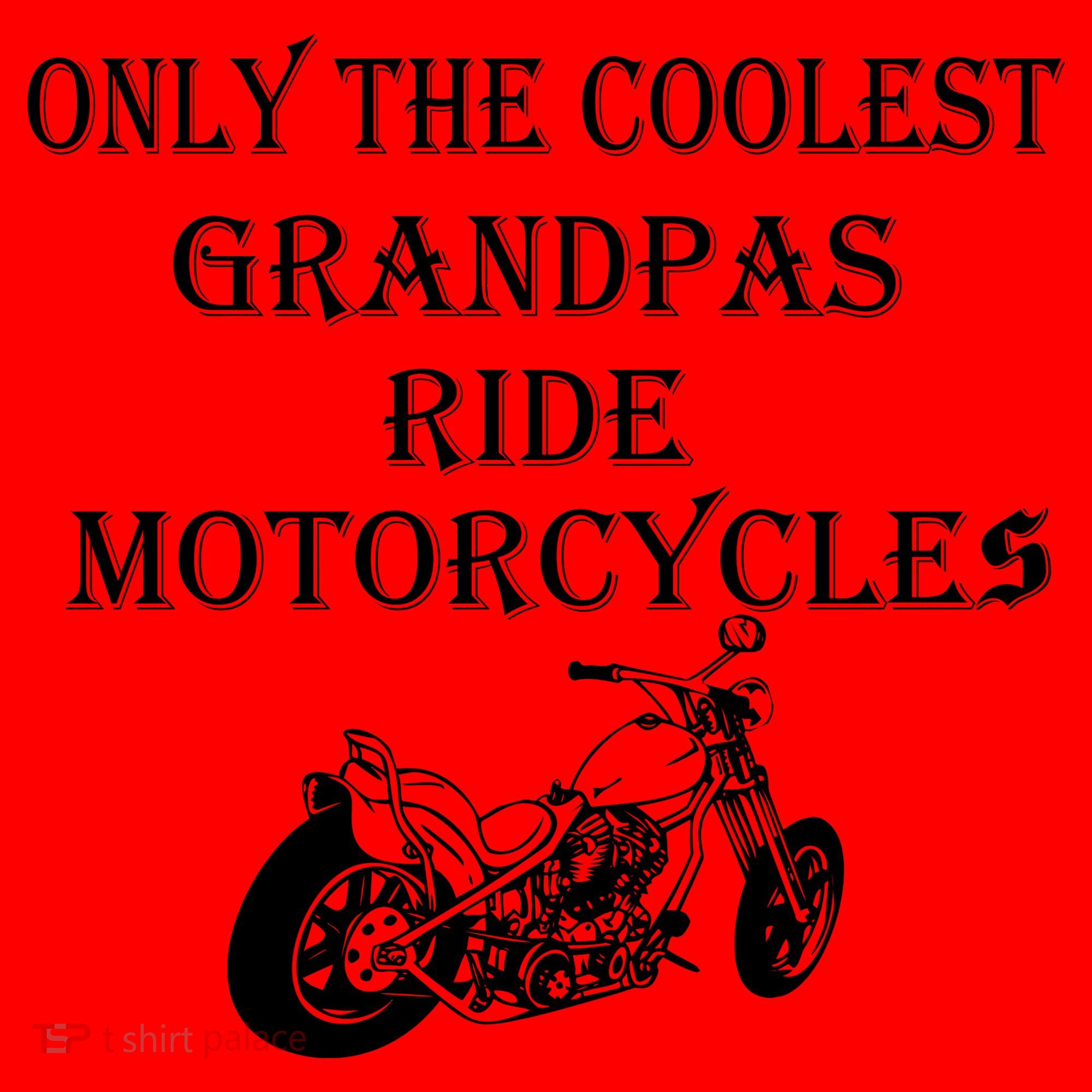 Only The Coolest Grandpas Ride Motorcycles Bike Santa Hat