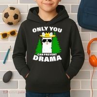 Only You Can Prevent Drama Kids Hoodie thumb 2