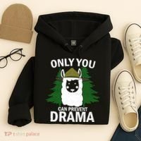 Only You Can Prevent Drama Funny LLama Hoodie thumb 4