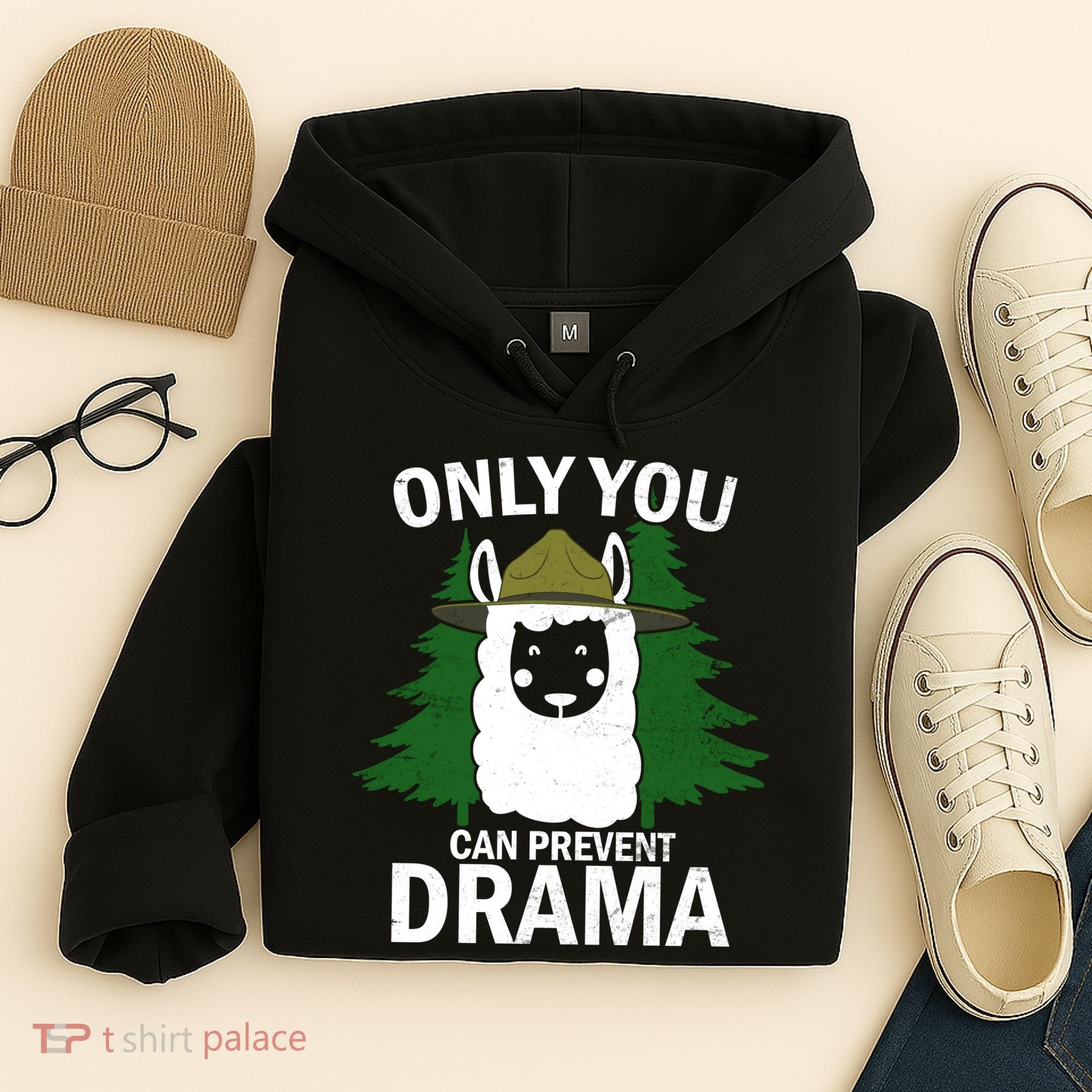 Only You Can Prevent Drama Funny LLama Hoodie