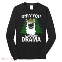 Only You Can Prevent Drama Funny LLama Long Sleeve Shirt thumb 0