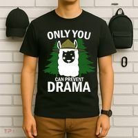 Only You Can Prevent Drama Funny LLama T-Shirt thumb 6