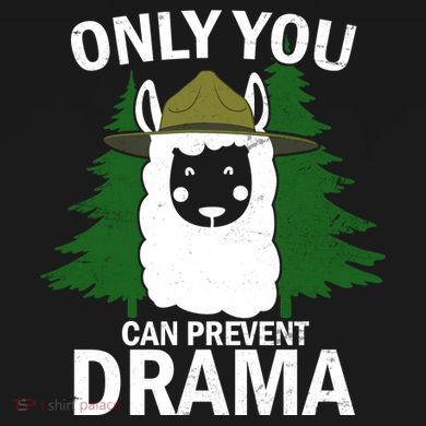 Only You Can Prevent Drama Funny LLama Button