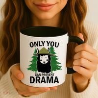 Only You Can Prevent Drama Funny LLama Coffee Mug thumb 3