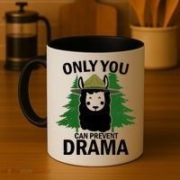 Only You Can Prevent Drama Funny LLama Coffee Mug thumb 4