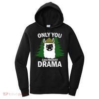 Only You Can Prevent Drama Funny LLama Women's Hoodie thumb 0
