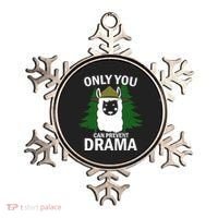 Only You Can Prevent Drama Funny LLama Ornament thumb 0