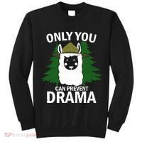 Only You Can Prevent Drama Funny LLama Tall Sweatshirt thumb 0