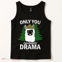 Only You Can Prevent Drama Funny LLama Tank Top thumb 2