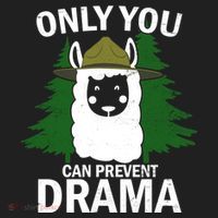Only You Can Prevent Drama Funny LLama Golf Towel thumb 3