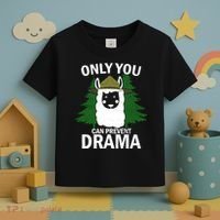 Only You Can Prevent Drama Funny LLama Toddler T-Shirt thumb 3