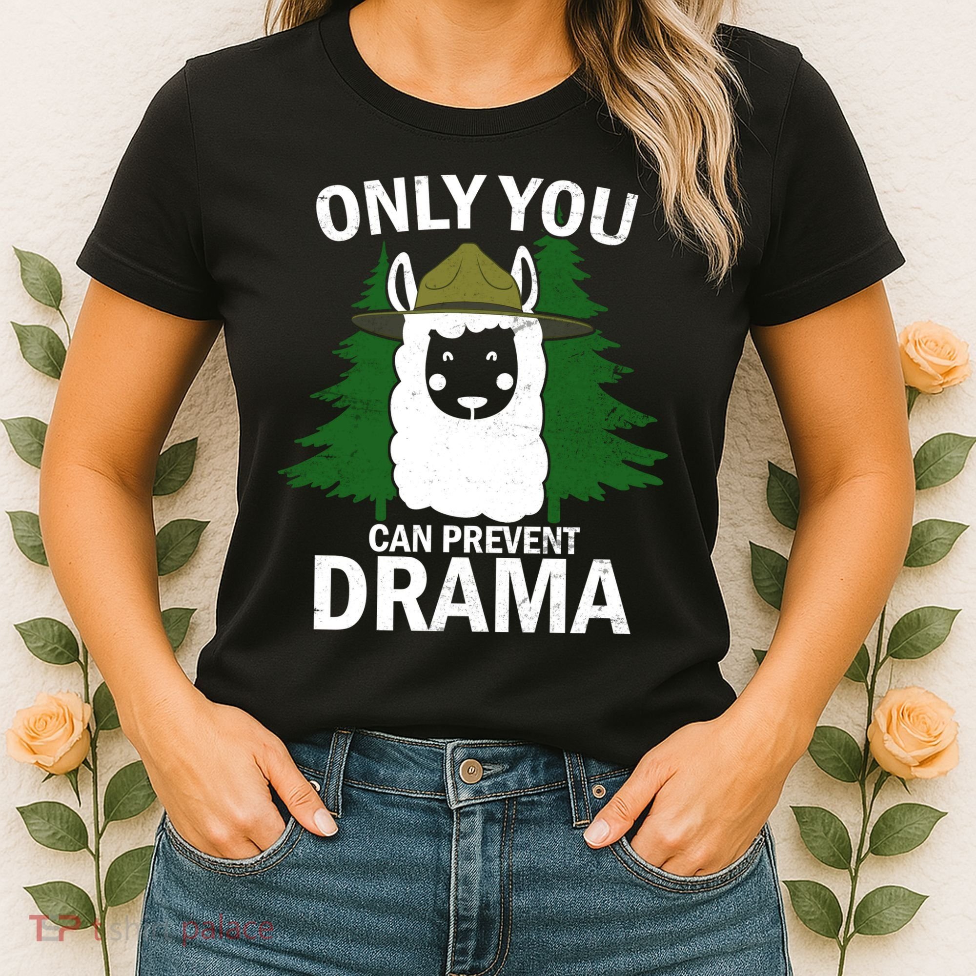 Only You Can Prevent Drama Funny LLama Women's T-Shirt