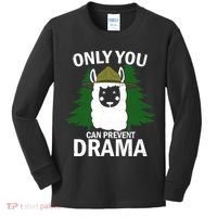 Only You Can Prevent Drama Funny LLama Kids Long Sleeve Shirt thumb 0