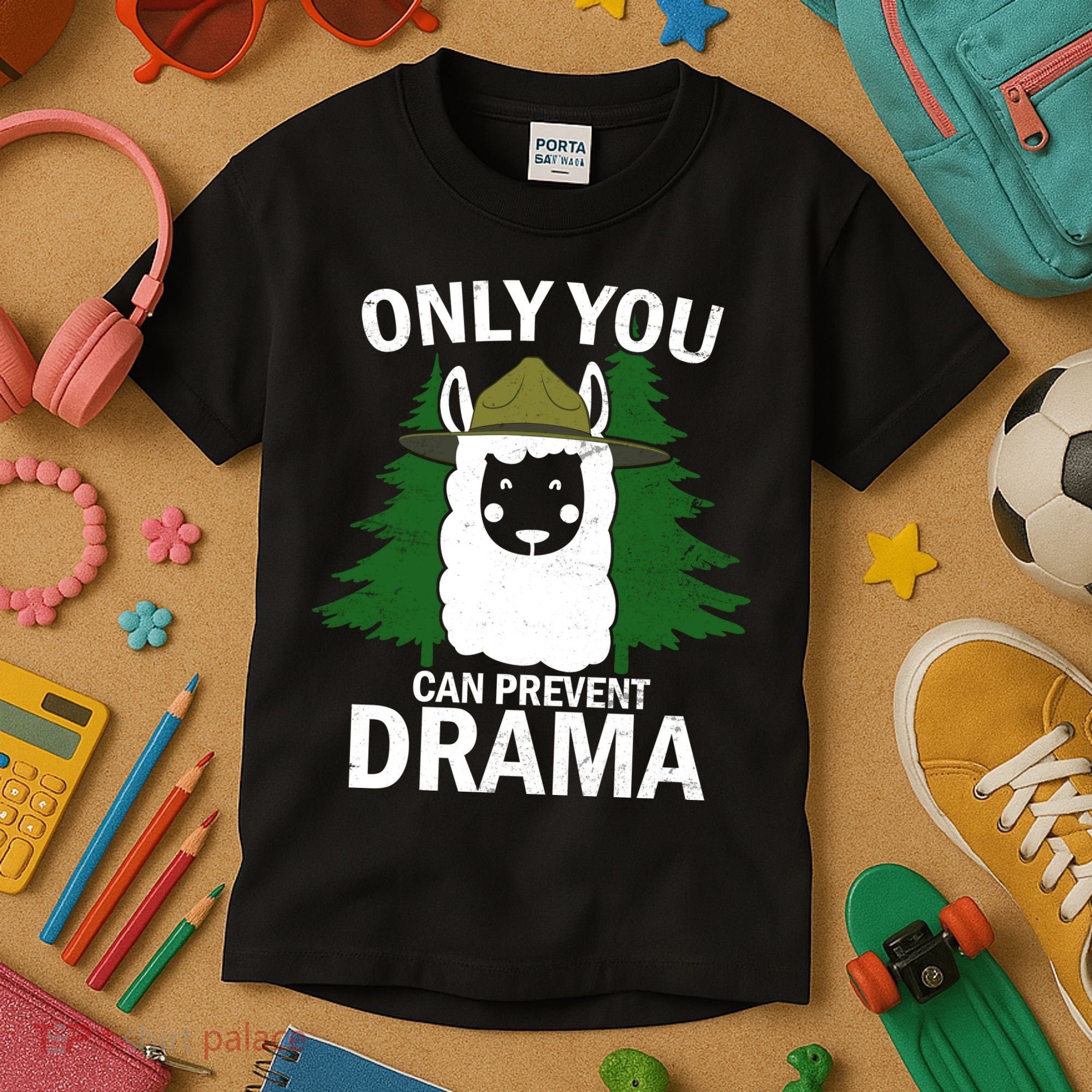 Only You Can Prevent Drama Funny LLama Kids T-Shirt