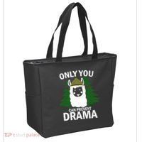 Only You Can Prevent Drama Funny LLama Tote Bag thumb 2