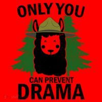 Only You Can Prevent Drama Funny LLama Santa Hat thumb 1
