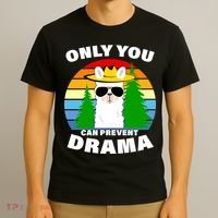 Only You Can Prevent Drama Llama T-Shirt thumb 3