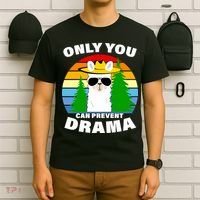 Only You Can Prevent Drama Llama T-Shirt thumb 6