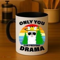 Only You Can Prevent Drama Llama Coffee Mug thumb 4