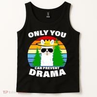Only You Can Prevent Drama Llama Tank Top thumb 2