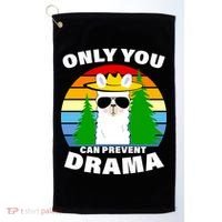 Only You Can Prevent Drama Llama Golf Towel thumb 0