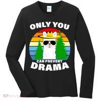 Only You Can Prevent Drama Llama Women's Long Sleeve Shirt thumb 0
