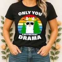 Only You Can Prevent Drama Llama Women's T-Shirt thumb 2