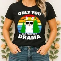 Only You Can Prevent Drama Llama Women's T-Shirt thumb 2